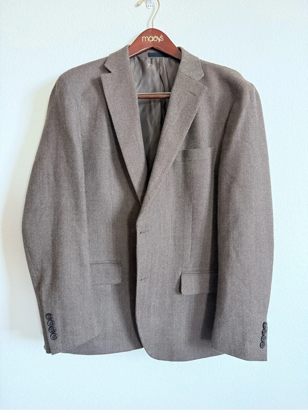 Lauren Ralph Lauren Men's Brown Herringbone Sport Coat